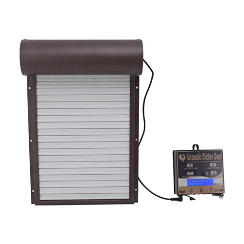 Solarbetriebener Automatischer Hühnerstall-Türöffner mit Lichtsensor, Timer, Fernbedienung, e – Automatische Tür für Einfachen Zugang zu Ihrem Hühnerstall – Hühner, Enten und von AKLOSIPY