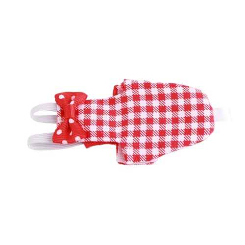 Vogelwindel für S | Roter ID-Musteranzug für Aw, Wellensittiche, Sittiche | Bequeme Vogelwindelbekleidung und -Kleidung für Haustiere (25,5 cm Rotes Gitter) von AKLOSIPY
