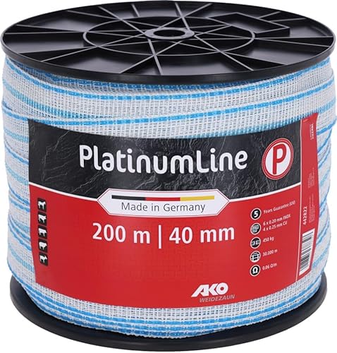 AKO Fencing PlatinumLine Band 200mx40mm, weiß/blau AKO Fencing PlatinumLine Band 200mx40mm, weiß/blau von AKO Fencing