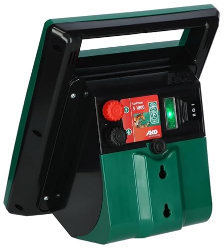 AKO Sun Power S 1000 - Weidezaungerät 12V - für Zäune bis 10 km ohne Bewuchs, Solargerät mit intelligentem Akkumanagement, ideal für Rinder, Pferde & Wildabwehr AKO Sun Power S 1000 - Weidezaungerät 12V - für Zäune bis 10 km ohne Bewuchs, Solargerät mit intelligentem Akkumanagement, ideal für Rinder, Pferde & Wildabwehr von AKO Fencing