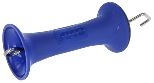 AKO Torgriff Premium (blau, mit Haken und Öse aus Edelstahl, mit Federbegrenzung, Tierzaun, Zubehör Weidetiere, Tierzubehör) 44991 von AKO Fencing