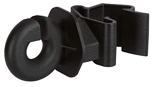 AKO 25x T-Pfosten Weidezaunband Clip Isolator, schwarz - Verbessertes Clip System - Einfaches Anklippen am T-Post - Für Weidezaunband bis 50mm von AKO