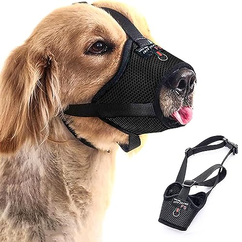 Nylon-Maulkorb Für Hunde, Maulkorb für Hunde mit Verstellbare Schlaufe Atmungsaktives Mesh, Hunde Maulkorb für kleine, mittelgroße und große Hunde, Verhindert Das Bellen, Beißen, Kauen, Schwarz (XL) Nylon-Maulkorb Für Hunde, Maulkorb für Hunde mit Verstellbare Schlaufe Atmungsaktives Mesh, Hunde Maulkorb für kleine, mittelgroße und große Hunde, Verhindert Das Bellen, Beißen, Kauen, Schwarz (XL) von AKOFIC