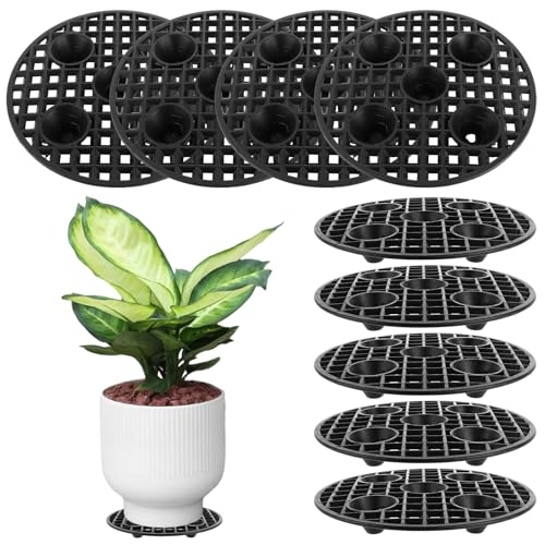 AKOLAFE 10 Stück Untersetzer Blumentopf Schwarz 20cm Pflanzenständer Topfuntersetzer Pflanzen Blumentopf Gitter Topfpflanzenständer Abtropfständer Pflanzen sus Kunststoff für Innen und Außen (Rund) AKOLAFE 10 Stück Untersetzer Blumentopf Schwarz 20cm Pflanzenständer Topfuntersetzer Pflanzen Blumentopf Gitter Topfpflanzenständer Abtropfständer Pflanzen sus Kunststoff für Innen und Außen (Rund) von AKOLAFE