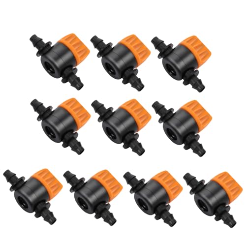 AKOOSY 10 Stück Bewässerungsschlauch Verbinder mit Mini Ventil Robuste Materialien für Effiziente Wasserführung im Garten für Gartenbewässerungssysteme AKOOSY 10 Stück Bewässerungsschlauch Verbinder mit Mini Ventil Robuste Materialien für Effiziente Wasserführung im Garten für Gartenbewässerungssysteme von AKOOSY