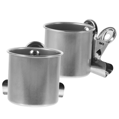 AKOOSY 2 Stück Vogelfutterscha Teilig Stabile Käfighalterung Abnehmbar Geeignet für Papageien Tauben und Ziervögel Multifunktional als Futter und Wasserspender Langlebig und Einfach zu von AKOOSY
