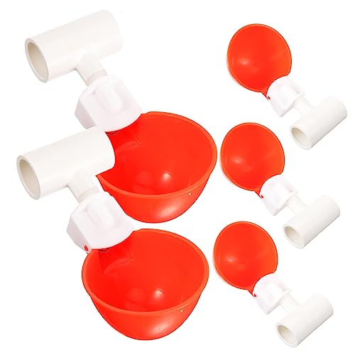 AKOOSY 5 Sätze Automatischer Hühner Wasserspender aus Kunststoff Robuste Kükentränke für Geflügel Einfache Geeignet für Hühner Tauben Wachteln und Andere Vögel von AKOOSY