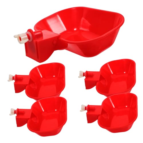 AKOOSY 5 Stück Teiliges Großer Automatischer Hühnertränke mit Wasserschale für Geflügel Enten Gänse und Kaninchen für Einfache Hydratation und Tränkestationen AKOOSY 5 Stück Teiliges Großer Automatischer Hühnertränke mit Wasserschale für Geflügel Enten Gänse und Kaninchen für Einfache Hydratation und Tränkestationen von AKOOSY