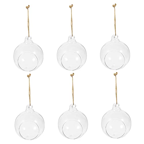 AKOOSY 6 Stück Hängende Teelichthalter Transparenter Blumentopf für Landschaften für DIY Dekoration und Romantische von AKOOSY