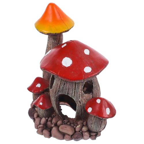 AKOOSY Aquarium Dekoration Rotes Pilz Versteck aus Resin Langlebiges Farbechtes Aquarium Höhlenhaus für Fische Kompakt Leicht als Versteck und Zierobjekt für Süßwasser Aquarien AKOOSY Aquarium Dekoration Rotes Pilz Versteck aus Resin Langlebiges Farbechtes Aquarium Höhlenhaus für Fische Kompakt Leicht als Versteck und Zierobjekt für Süßwasser Aquarien von AKOOSY