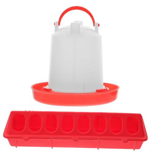 AKOOSY Automatischer Geflügelfutterspender Futtertrog und Wasserspender aus Robustem Langlebig Praktisch für Hühner Papageien und Andere Vögel von AKOOSY
