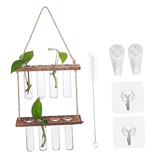 AKOOSY Hängende Hydroponik Propagation Station mit Lagigem Holzregal und Reagenzgläsern Wandmontage Pflanzhalter für Zimmerpflanzen Dekorativ und Platzsparend für Wohnzimmer und Büro AKOOSY Hängende Hydroponik Propagation Station mit Lagigem Holzregal und Reagenzgläsern Wandmontage Pflanzhalter für Zimmerpflanzen Dekorativ und Platzsparend für Wohnzimmer und Büro von AKOOSY