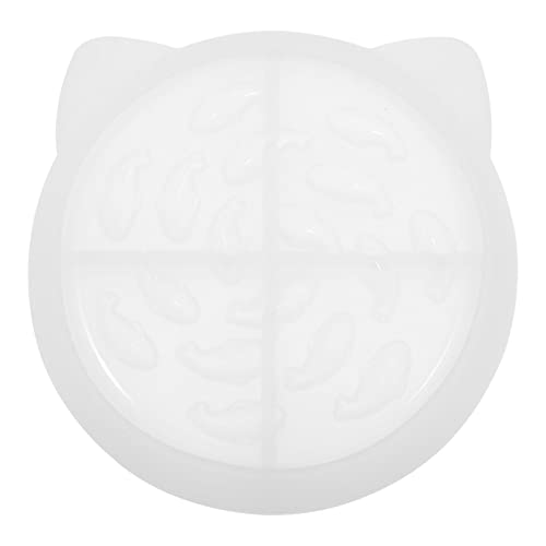 AKOOSY Silikonform für Haustier futternapf DIY Choking preventing Bowl Mold Kristallharzform Flexibel Wiederverwendbar für Katzen Hundeschalen mit Reliefmuster von AKOOSY