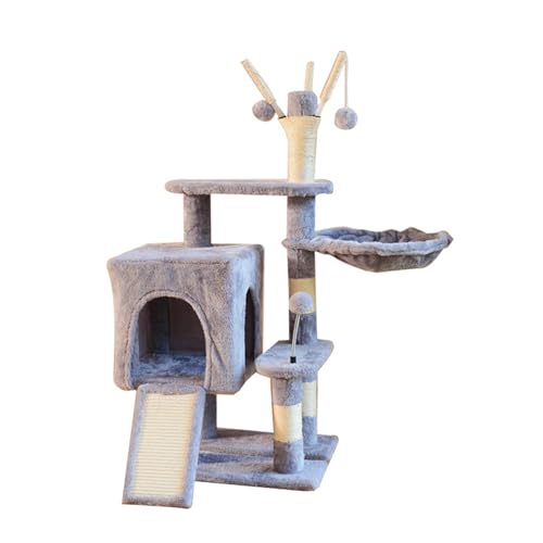 Katzenkratzbaum, mehrschichtiger Katzenkletterturm, Plüsch-Katzenkletterturm, Wandrahmen, Katzenkratzbrett, Katzenwandstufen zum Klettern, Spielen und Kratzen, A, 98 x 34 x 42 cm Katzenkratzbaum, mehrschichtiger Katzenkletterturm, Plüsch-Katzenkletterturm, Wandrahmen, Katzenkratzbrett, Katzenwandstufen zum Klettern, Spielen und Kratzen, A, 98 x 34 x 42 cm von AKPHBKFG