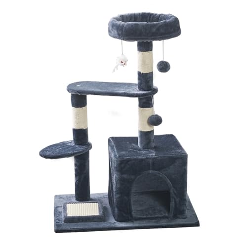 Katzenkratzbaum, mehrschichtiger Plüsch-Kletterturm, großer Katzenkratzbaum mit Dekompressionsspielzeug, geeignet für Indoor-Katzen zum Klettern und Entspannen, A, 60 x 40 x 87 cm Katzenkratzbaum, mehrschichtiger Plüsch-Kletterturm, großer Katzenkratzbaum mit Dekompressionsspielzeug, geeignet für Indoor-Katzen zum Klettern und Entspannen, A, 60 x 40 x 87 cm von AKPHBKFG