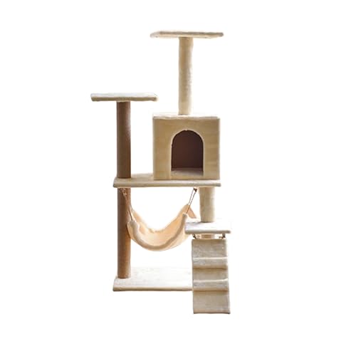 Katzenkratzbrett, mehrlagig, Katzenkletterturm, Indoor-Kratzbrett, geeignet für Indoor-Katzen zum Klettern und Entspannen, Plüsch-Katzenbett, mehrere Farben, Plüsch-Katzenbett, A, 50 x 40 x 125 cm Katzenkratzbrett, mehrlagig, Katzenkletterturm, Indoor-Kratzbrett, geeignet für Indoor-Katzen zum Klettern und Entspannen, Plüsch-Katzenbett, mehrere Farben, Plüsch-Katzenbett, A, 50 x 40 x 125 cm von AKPHBKFG