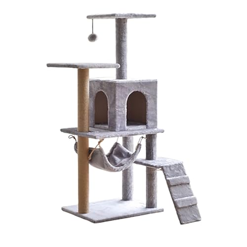Katzenkratzbrett, mehrlagig, Katzenkletterturm, Indoor-Kratzbrett, geeignet für Indoor-Katzen zum Klettern und Entspannen, Plüsch-Katzenbett, mehrere Farben, Plüsch-Katzenbett, B, 50 x 40 x 125 cm Katzenkratzbrett, mehrlagig, Katzenkletterturm, Indoor-Kratzbrett, geeignet für Indoor-Katzen zum Klettern und Entspannen, Plüsch-Katzenbett, mehrere Farben, Plüsch-Katzenbett, B, 50 x 40 x 125 cm von AKPHBKFG