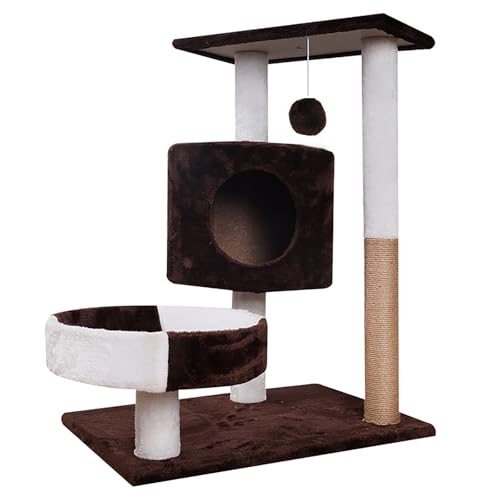 Katzenkratzbrett, mehrlagig, Plüsch-Kletterturm, Indoor-Kratzbrett, geeignet für Indoor-Katzen zum Klettern und Ausruhen, mehrere Farben, Plüsch-Katzenbett, B, 30 x 55 x 50 cm Katzenkratzbrett, mehrlagig, Plüsch-Kletterturm, Indoor-Kratzbrett, geeignet für Indoor-Katzen zum Klettern und Ausruhen, mehrere Farben, Plüsch-Katzenbett, B, 30 x 55 x 50 cm von AKPHBKFG