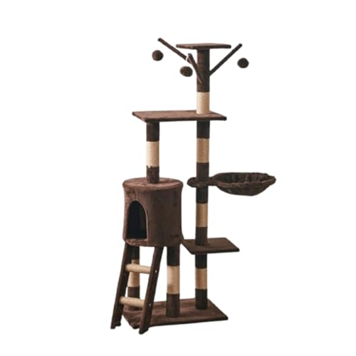 Kratzbaum, Plüsch-Katzenbett, großer Kratzbaum, mehrstufige Höhe mit Dekompressionsspielzeug, geeignet für Indoor-Katzen zum Klettern und Entspannen, mehrere Farben B, 48 x 34 x 138 cm Kratzbaum, Plüsch-Katzenbett, großer Kratzbaum, mehrstufige Höhe mit Dekompressionsspielzeug, geeignet für Indoor-Katzen zum Klettern und Entspannen, mehrere Farben B, 48 x 34 x 138 cm von AKPHBKFG
