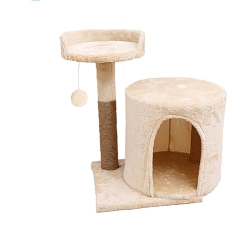 Kratzbaum, ruhendes Katzenbett, kleines Plüsch-Katzenbett, Natursisal, Katzenbaum für Indoor-Katzen zum Spielen und Entspannen, B 35 x 40 x 48 cm Kratzbaum, ruhendes Katzenbett, kleines Plüsch-Katzenbett, Natursisal, Katzenbaum für Indoor-Katzen zum Spielen und Entspannen, B 35 x 40 x 48 cm von AKPHBKFG