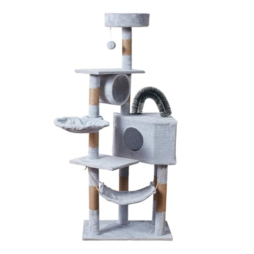 Kratzbaum für Katzen, mehrschichtiger Plüsch-Kletterturm, Plüsch-Katzenbett, Indoor-Kratzbaum, geeignet für Indoor-Katzen zum Klettern und Entspannen, in einer Vielzahl von Farben, A, 150 x 50 x 50 cm Kratzbaum für Katzen, mehrschichtiger Plüsch-Kletterturm, Plüsch-Katzenbett, Indoor-Kratzbaum, geeignet für Indoor-Katzen zum Klettern und Entspannen, in einer Vielzahl von Farben, A, 150 x 50 x 50 cm von AKPHBKFG