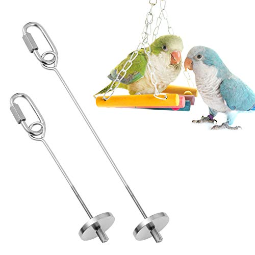 AKlamater Papageien-Spieß, 2 Stück Edelstahl Vogel Lebensmittelhalter Obst Gemüse Halter Futtersuche Spielzeug Sittiche für Papageien AKlamater Papageien-Spieß, 2 Stück Edelstahl Vogel Lebensmittelhalter Obst Gemüse Halter Futtersuche Spielzeug Sittiche für Papageien von AKlamater