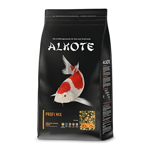 AL-KO-TE, 3-Jahreszeitenfutter für Kois, Frühjahr bis Herbst, Schwimmende Pellets, 6 mm, Hauptfutter Profi Mix, 1 kg von AL-KO-TE