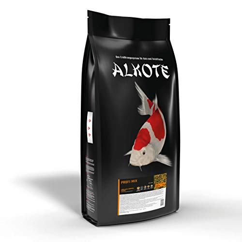 AL-KO-TE, 3-Jahreszeitenfutter für Kois und Zierfische, Frühjahr bis Herbst, Schwimmende Pellets, 6 mm, Hauptfutter Profi Mix, 9 kg von AL-KO-TE