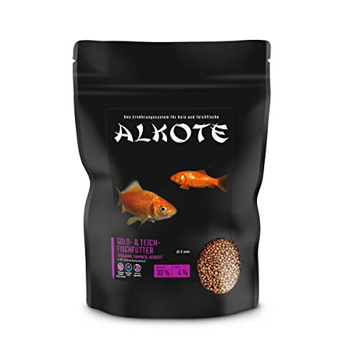 AL-KO-TE, 3-Jahreszeitenfutter für kleine Kois, Frühjahr bis Herbst, Schwimmende Pellets, 2mm, Gold-& Teich-Fischfutter von AL-KO-TE