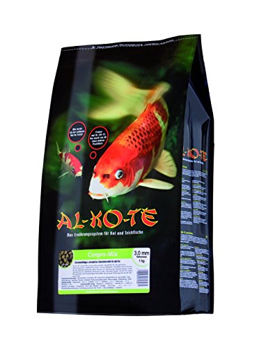 AL-KO-TE, 3-Jahreszeitenfutter für kleine Kois, Frühjahr bis Herbst, Schwimmende Pellets, 3 mm, Hauptfutter Conpro Mix, 13,5 kg von AL-KO-TE