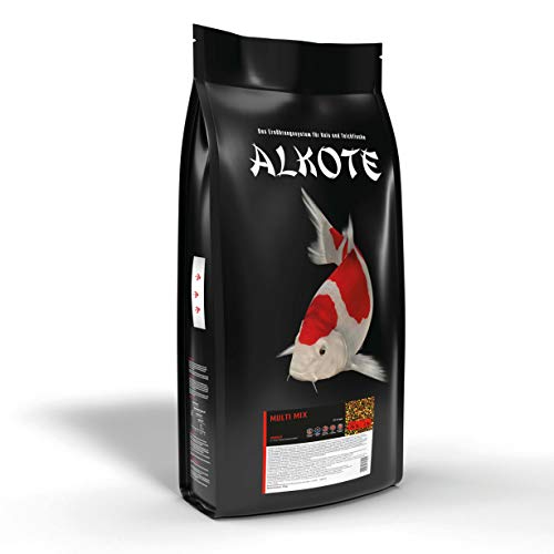 AL-KO-TE, 1-Jahreszeitenfutter für Kois und Zierfische, Sommermonate, Schwimmende Pellets, 3 mm, Hauptfutter Multi Mix, 9 kg von AL-KO-TE