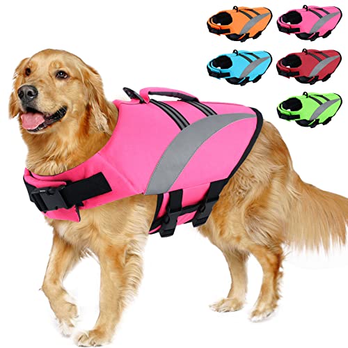 ALAGIRLS Hunde Kostüm Badeanzug für Rettungsschwimmer für die Sicherheit des Wassers am Pool Lifesaver Preserver Badeanzug für Wassersicherheit am Bootfahren ALADLJ003 Pink L von ALAGIRLS