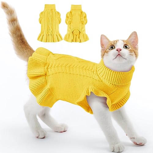 ALAGIRLS Hundebekleidung Hunde Weihnachten Pullover Katze ALASW303-Yellow-XS ALAGIRLS Hundebekleidung Hunde Weihnachten Pullover Katze ALASW303-Yellow-XS von ALAGIRLS