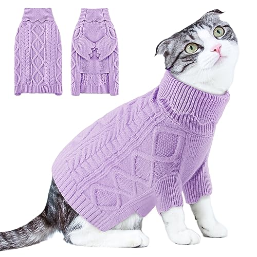 ALAGIRLS Hundebekleidung Hundepullover Aus Fleece Katzen Kleidung ALASW301-Lavender-XS von ALAGIRLS