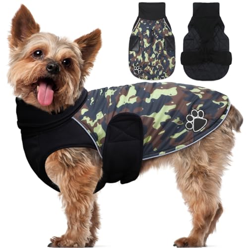 ALAGIRLS Hundemantel Winter Warm Hundemantel Hundemantel für Kleine Hunde ALADC002 BrownCamo M von ALAGIRLS