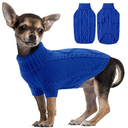 ALAGIRLS Klassischer Hundepullover, Warme Rollkragen Welpenkleidung Katzenpullover Hundemäntel, Winter Warm Halloween Weihnachten Haustier Outfits Bekleidung, Royalblue XXL ALAGIRLS Klassischer Hundepullover, Warme Rollkragen Welpenkleidung Katzenpullover Hundemäntel, Winter Warm Halloween Weihnachten Haustier Outfits Bekleidung, Royalblue XXL von ALAGIRLS