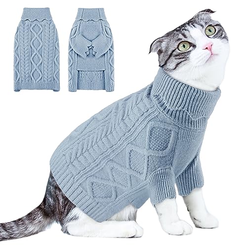 ALAGIRLS Pullover Hund Katzen Kleidung Winter Hundemantel Warm Kleidung ALASW301-DustyBlue-S von ALAGIRLS