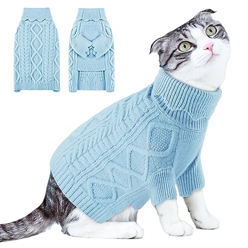ALAGIRLS Pullover für Katzen Wintermantel Hund Hundepulli ALASW301-LightBlue-S von ALAGIRLS