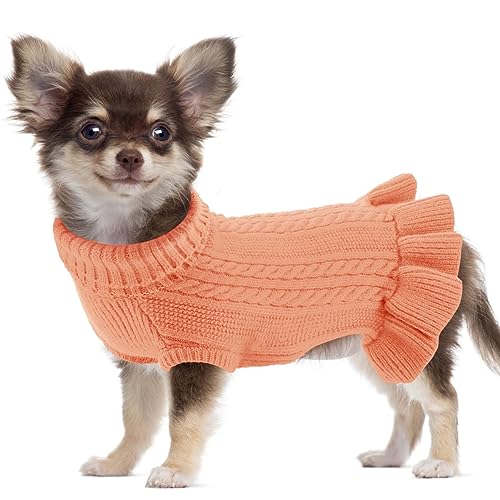 ALAGIRLS Winter Warm Hundepullover für Großen Hund, Rollkragenpullover Strickwaren Katze Pullover Hundemantel, Pullover Weihnachts Urlaub Haustier Outfits Bekleidung, LightOrange XL ALAGIRLS Winter Warm Hundepullover für Großen Hund, Rollkragenpullover Strickwaren Katze Pullover Hundemantel, Pullover Weihnachts Urlaub Haustier Outfits Bekleidung, LightOrange XL von ALAGIRLS
