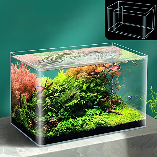 Kleines Aquarium, randlos, für Betta/Nano/Goldfisch/Schnecke/Garnelen, kleines Aquarium, 2 Stück von ALALAL