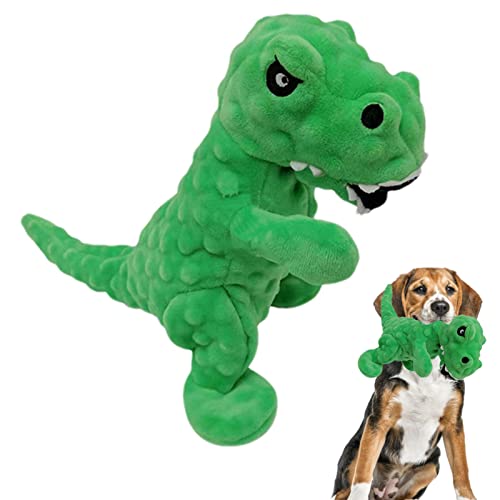 Dinosaurier-Hundespielzeug mit Quietschelement, Grunting Dinosaurier, das für kleine, mittelgroße und große Hunde grinzt, Quietscher, Kautraining, Welpenzubehör, langlebiges von ALASSE