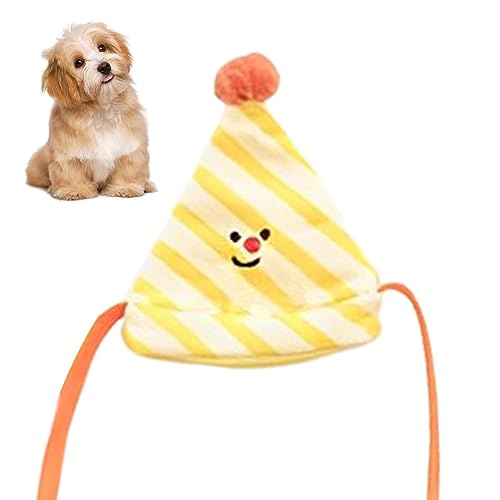 Schnüffelspielzeug für Hunde, niedlicher Geburtstagshut, Stimmspielzeug | verstellbares Haustierzubehör für kleine, mittelgroße und große Hunde von KOT-au von ALASSE