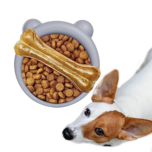 Slow Feeder Hundenapf | Langsam Fressender Hundenapf | Runde Dosiermatte Futterplatte, Silikon Hund Leckpad Kiste Trainingshilfen für Welpen zur Verdauung KOT-au von ALASSE