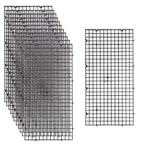 ALEGI 12 Stück Aquarium-Trennwände aus Kunststoff für Eierkisten, Aquarium-Filter, untere Tablett, Gitterisolierung, Trennwand, Netzteil, Scheibentrenner, (S 12 Stück, schwarz) von ALEGI