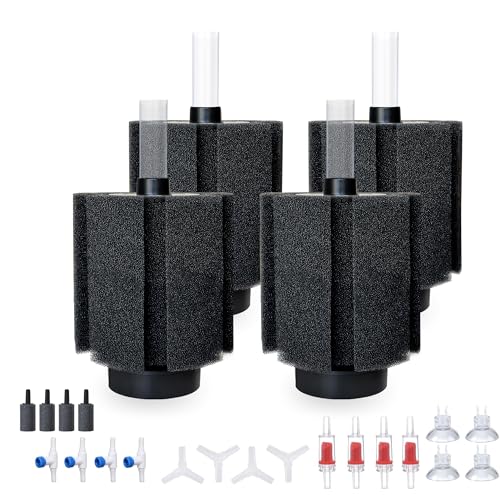 ALEGI Großer Aquarium-Schwammfilter mit Saugnäpfen, Rückschlagventilen für die Zucht von Frittier-, Betta-Garnelen, Aquarien, 4 Stück, 4 Stück ALEGI Großer Aquarium-Schwammfilter mit Saugnäpfen, Rückschlagventilen für die Zucht von Frittier-, Betta-Garnelen, Aquarien, 4 Stück, 4 Stück von ALEGI