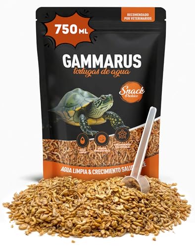 AF® - 750 ml Getrocknete Garnelen, 75 g Gammarus für Wasserschildkröten | Protein-Snack für Ihre Wasserschildkröte, wasserschildkröten Futter, Dried Shrimp von ALEJANDRO FUENTES