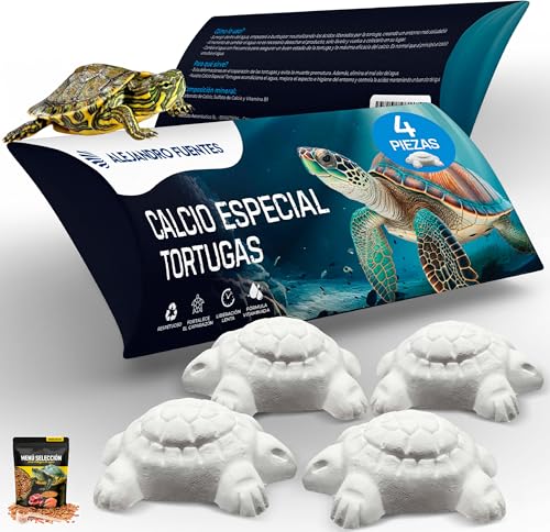 AF® - 4 Sepiaschalen für Schildkröten, 4 Pack Calcium schildkröten Erde zur Stärkung der Schale | Setzt langsam Kalzium frei, Verhindert schlechten Geruch, Vitaminformel, Sepiaschalen von ALEJANDRO FUENTES