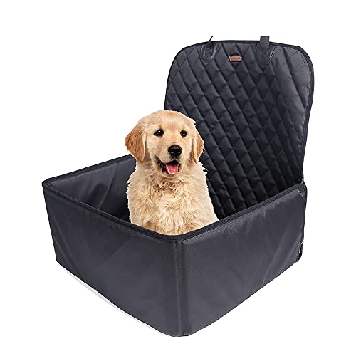 ALEjon 2-in-1 Haustier-Autositzerhöhung und Bett für kleine und mittelgroße Hunde, Faltbare Reisetasche für Welpen – Schwarz von ALEjon
