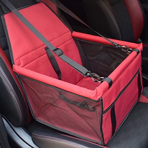 ALEjon Atmungsaktiver Autositz für Hunde in Rot: Tragbar, waschbar und faltbar für unterwegs von ALEjon