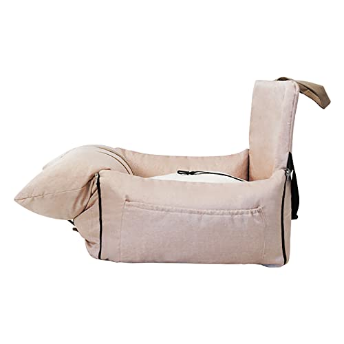 ALEjon Beige Pet Travel Booster Seat: Sicherer Hundeautositz mit Stauraum, leicht zu reinigendes Design von ALEjon